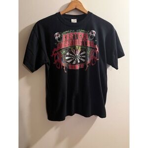 Keya USA Eastern Washington Darts Graphic T-Shirt Mens Medium Black Skulls MC180